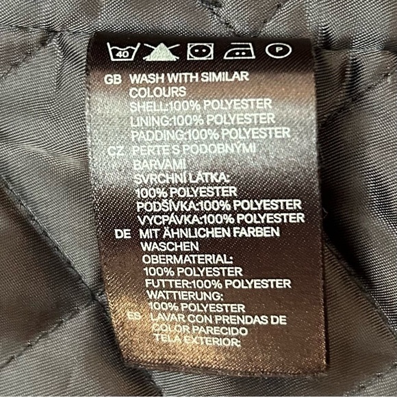 H&M Men's Black Belted Coat with Removable Quilted Liner, Size 40R - Picture 15 of 15